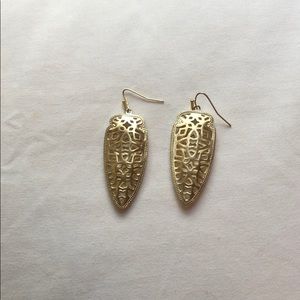 Kendra earrings. Gold cut outs.